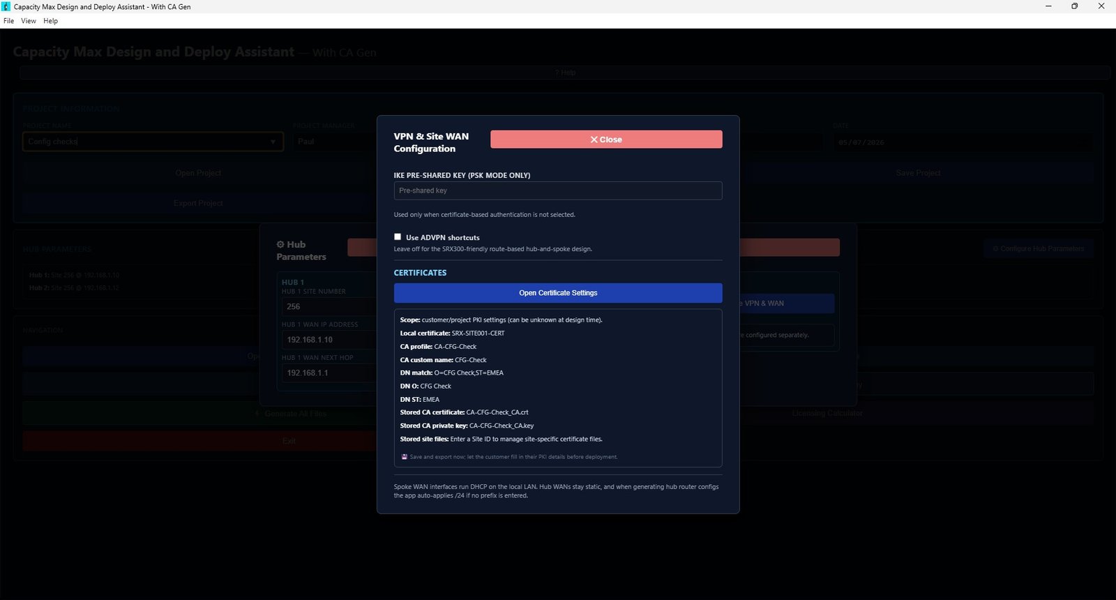 Certificate storage